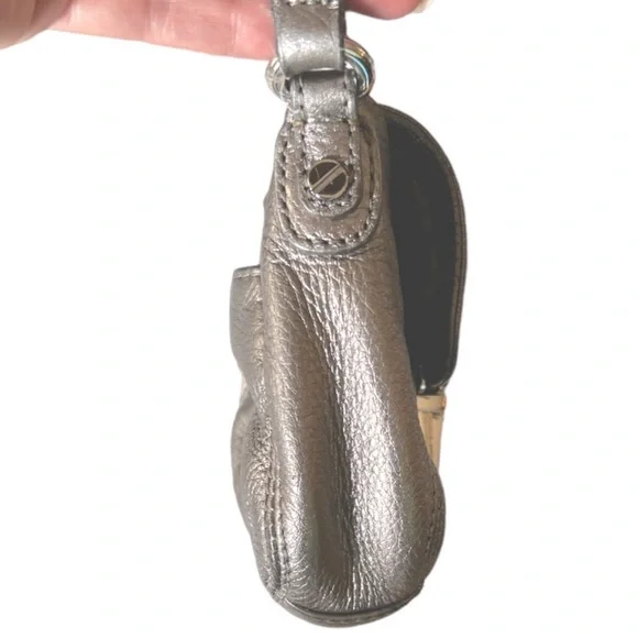 Michael Kors Brigette Pebbled Leather Mini Crossbody, Metallic Gold - Picture 7 of 9